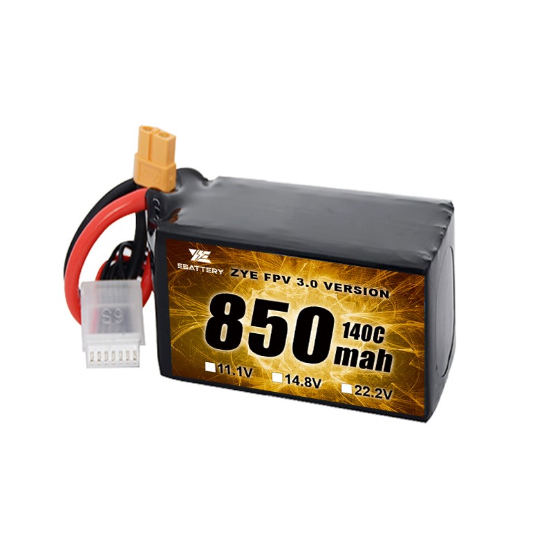 Liten storlek 850 mah 1100 mah 1300 mah 1500 mah FPV Lipo-batteri